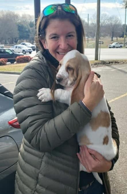 The Kowalski Family with their basset hound