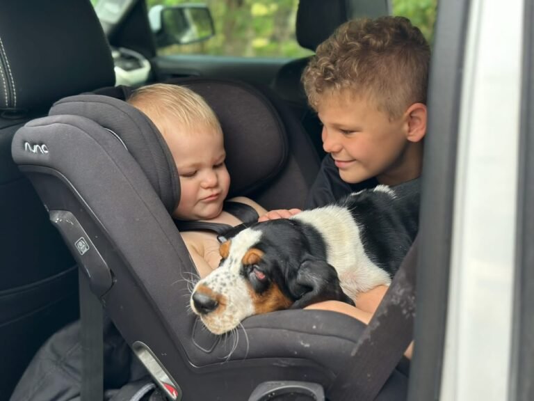 Simone Vaughn with their basset hound